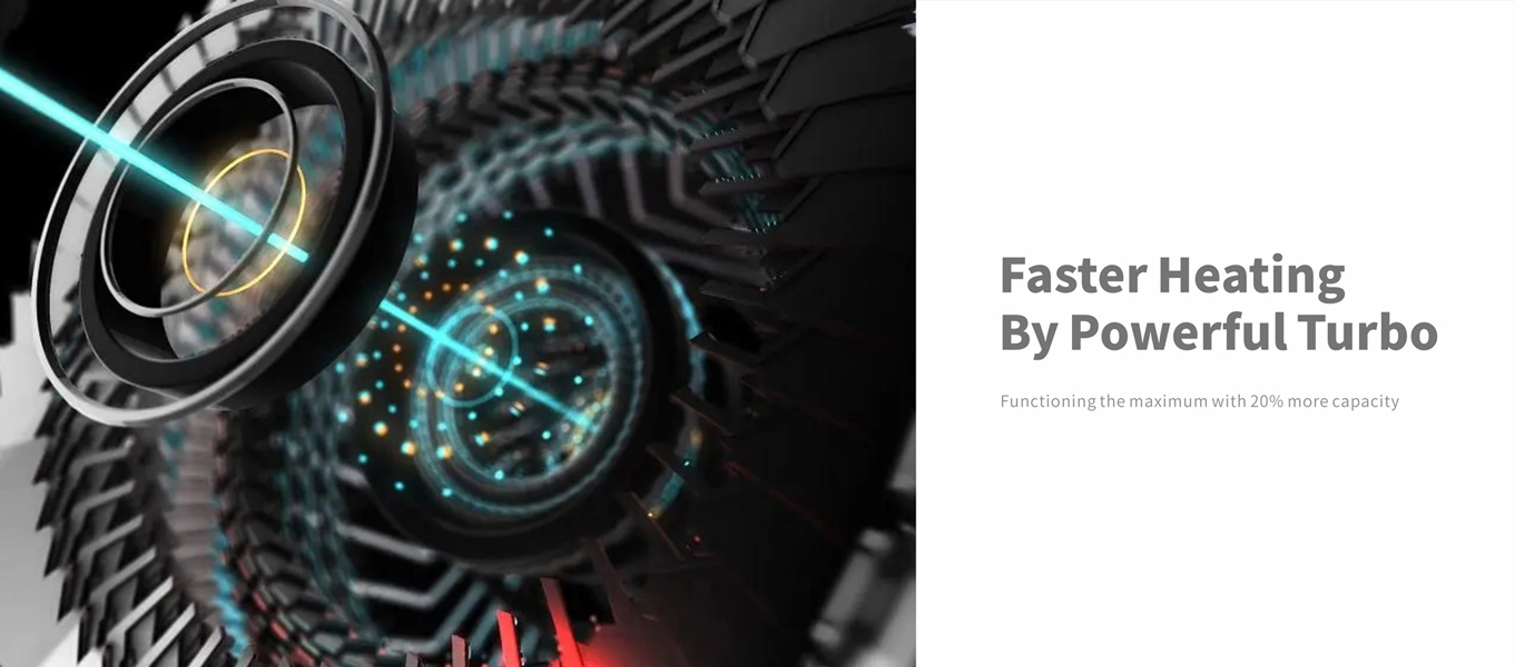 Schnellere Heizung durch leistungs starken Turbo