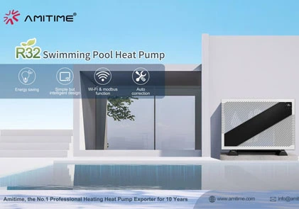 AMITIME Gemini FI Schwimmbad Wärmepumpe: Eine nahtlose Integration von fortschritt licher Technologie und intuitivem Design